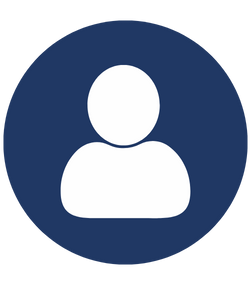 Decorative icon of a person